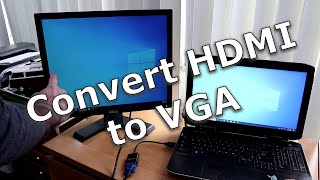 HDMI to VGA adapter to connect a new PC to an old monitor  hdmi to vga converter [upl. by Boj368]