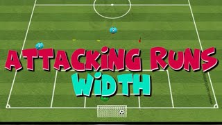 Use of Width  Attacking Runs Football Drill ⚽🏃 [upl. by Ardnoed739]