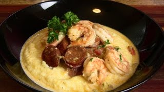 Holiday Series Shrimp amp Andouille Sausage w Grits for Brunch  Cooking With Carolyn [upl. by Bartram]