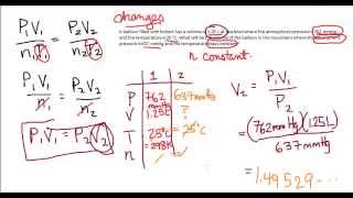 Gas Law worked problem  A [upl. by Uttasta]