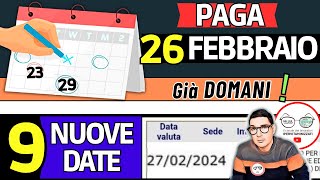 Inps PAGA 26 FEBBRAIO ⚡ NUOVI PAGAMENTI 2024 DATE ANTICIPI ➡ ADI AUU ISEE BONUS IRPEF PENSIONI [upl. by Brownson]