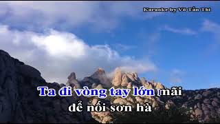 Nối vòng tay lớn có lời hát Trịnh Công Sơn Karaoke Võ Tấn Thi ✔ [upl. by Leizo]