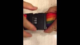 How to Change or Reset Luggage Strap Combination Lock [upl. by Grannia881]