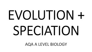 EVOLUTION  SPECIATION  AQA A LEVEL BIOLOGY  EXAM QUESTIONS RUN THROUGH [upl. by Ellord]