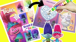 Trolls Band Together Poppy and Branch Activity Coloring Book with Stickers DIY Crafts [upl. by Hannad]