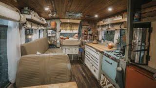 Shuttle Bus Conversion Tiny Home Tour Built in Just 6 Months [upl. by Bodrogi]