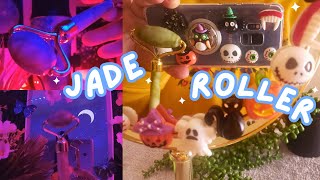 Jade Roller ASMR No Talking  Jade Roller on Camera Lens  Jade Rolling on Remote Jade Roller Mic [upl. by Trask]