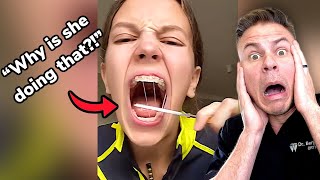 Orthodontist Reacts ASMR Foods VS Braces shorts [upl. by Gert382]