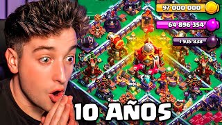 ASÍ ESTA MI ALDEA DE CLASH OF CLANS 10 AÑOS DESPÚES GEMEO EL NUEVO AYUNTAMIENTO NIVEL 16 [upl. by Anyzratak]