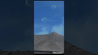 MT ETNA Volcano In Italy Blowing Smoke Rings [upl. by Nauqe]