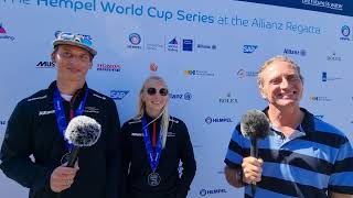 2021 Allianz regatta Nacra 17 Champions Laila van der Meer and Bjarne Bouwer NED [upl. by Nnaeirual]