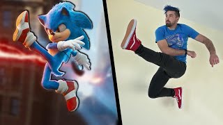 Stunts From SONIC In Real Life Sonic The Hedgehog Movie [upl. by Roxine]