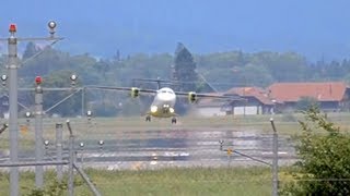 Windy takeoff of a Skywork Dornier 328 HD [upl. by Aihsot389]