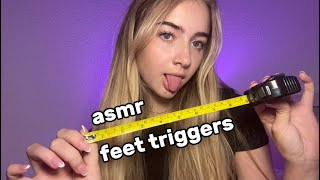 ASMR fast and aggressive tapping scratching and feet triggers [upl. by Killen]