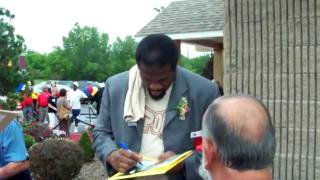 Riddick Bowe signs autographs at the 2010 IBHOF induction weekend [upl. by Narmi340]