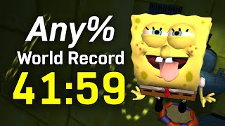 The First 41  SpongeBob SquarePants Battle for Bikini Bottom Any Speedrun World Record [upl. by Ciardap]