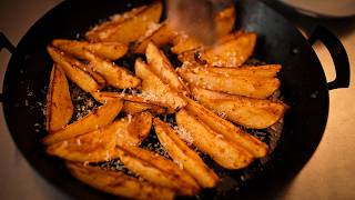 OvenBaked Potato Wedges with Spicy Green Magic Dip [upl. by Ynattib]