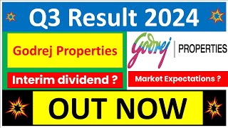 GODREJ PROPERTIES Q3 results 2024  GODREJ PROPERTIES results today  GODREJ PROPERTIES Share News [upl. by Ydor]