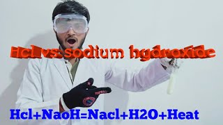 sodium hydroxide reacts hydrochloric acid to form sodium chloride and water [upl. by Irab465]