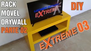 Como Fazer Rack de TV Drywall Móvel Parte 02 DIY [upl. by Groos]