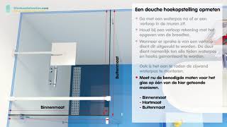 Douchecabine quotOliverquot op maat inmeten  Glashandelonlinecom [upl. by Lux]