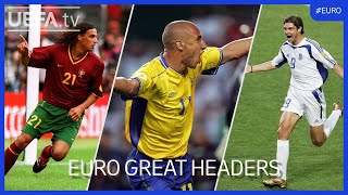 Great EURO Headed Goals  Nuno Gomes Larsson Charisteas [upl. by Oicnevuj370]