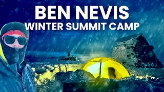 SOLO BEN NEVIS SUMMIT CAMP IN WINTER ‼️❄️ [upl. by Zaneski]