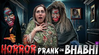 SCARIEST HORROR PRANK ON BHABHI 🧟‍♀️  Sab Susral Waly Dar Gaye 😱  Best Horror Prank Of SISTROLOGY😂 [upl. by Onafets17]