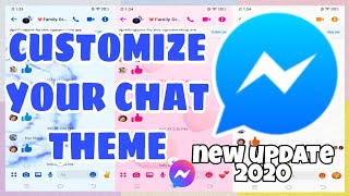 HOW TO CHANGE THEME ON MESSENGER  CUSTOMIZE YOUR CHAT BACKGROUND THEME √ [upl. by Livi346]