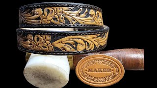 Dyeing amp Antiquing a Tri Tone Tooled Leather Belt [upl. by Tisha820]