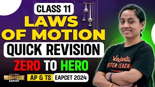 EAPCET 2024 Laws of Motion  Class 11 Quick Revision 🔥 Zero To Hero 🚀 Unstoppable EAPCET [upl. by Rashidi]