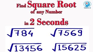 Trick to find Square Root of any Number [upl. by Nidla890]