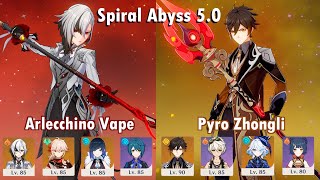 C0 Arlecchino Vape x C3 Pyro Zhongli  50 Spiral Abyss Floor 12  Genshin Impact [upl. by Mavis]