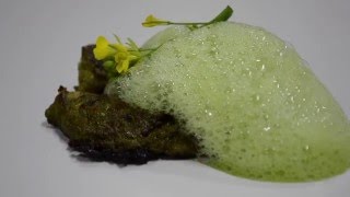 Cilantro foam and grilled Sole [upl. by Laeahcim]