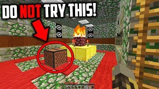 Do NOT play Disc 11 next to Herobrines Shrine in Minecraft Scary Minecraft Challenge [upl. by Eylsel]