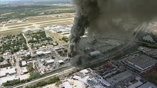 Two firefighters injured after Fort Worth scrapyard fire [upl. by Jonie60]