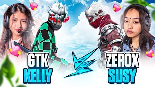 ZEROX amp HIS GF vs kellyyygaming amp GTK111 😈🌍 BEST REVENGE 😰 [upl. by Yrtnahc]