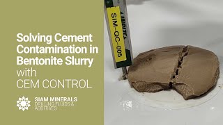 Solving cement contamination in bentonite slurry  Siam Minerals drilling fluids and additives [upl. by Keely]