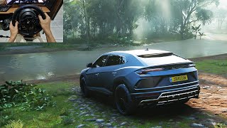 Lamborghini Urus Twin Turbo Offroad  Forza Horizon 5  Thrustmaster T300RS Gameplay [upl. by Naletak]