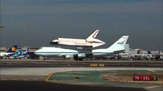 Space Shuttle Endeavour Lands in Los Angeles [upl. by Seldan568]