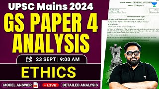 UPSC Mains 2024  GS PAPER 4 Ethics Paper Detailed Analysis  Deepak Kumar Singh [upl. by Awad]