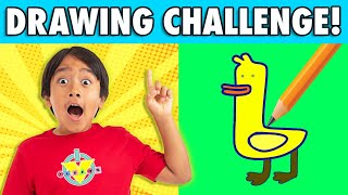 Ryan Does HARDEST Drawing Challenge with Mommy [upl. by Alburg418]