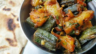 Dhaba style aloo bhindi masala  Masaledar bhindi  sukhi bhindi  fried bhindi  fried ladyfinger [upl. by Leander]