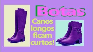 Botas de canos longos viram de cano curto [upl. by Akinajnat]