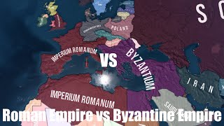 Roman Empire vs Byzantine Empire  Hoi4 timelapse [upl. by Martz]