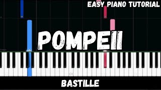 Bastille  Pompeii Easy Piano Tutorial [upl. by Sedgewick]