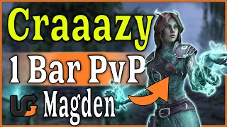 This shouldnt be possible ESO magicka warden pvp build 1 bar [upl. by Enailil]