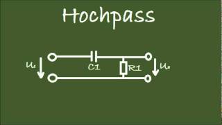 Hochpass mit Widerstand und Kondensator [upl. by Llerrot]