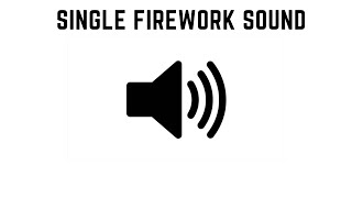 Single Firework Sound Effects ✨💥✨✨ [upl. by Walters249]