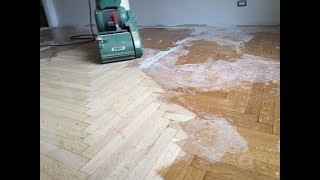 Levigatura parquet Milano e Provincia con levigatrice a nastro E finitura Vernice Acqua [upl. by Nedyrb675]